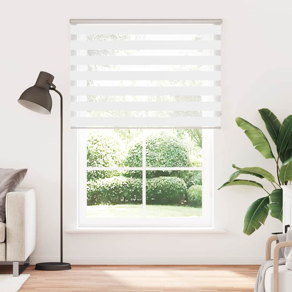 vidaXL Double Roller Blind White 165x200 cm Fabric Width 160.9 cm Polyester