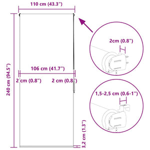 Duschrollo 110x240 cm