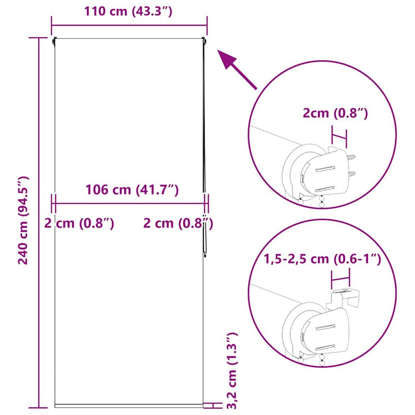 Duschrollo 110x240 cm