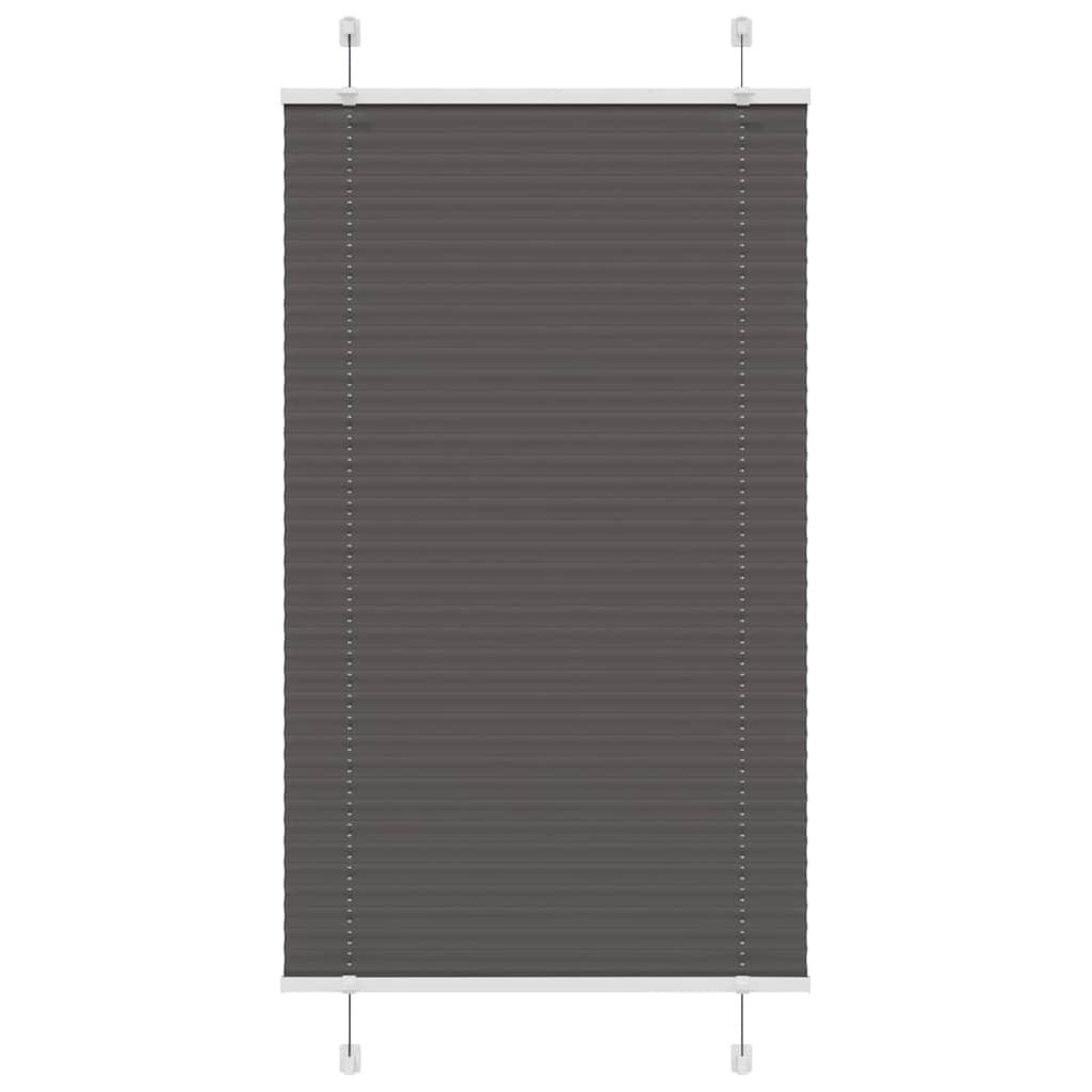 Schwarzes Plissee Rollo 80x100 cm