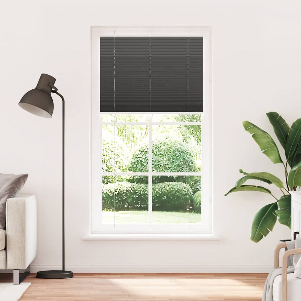 Schwarzes Plissee 105x200 cm
