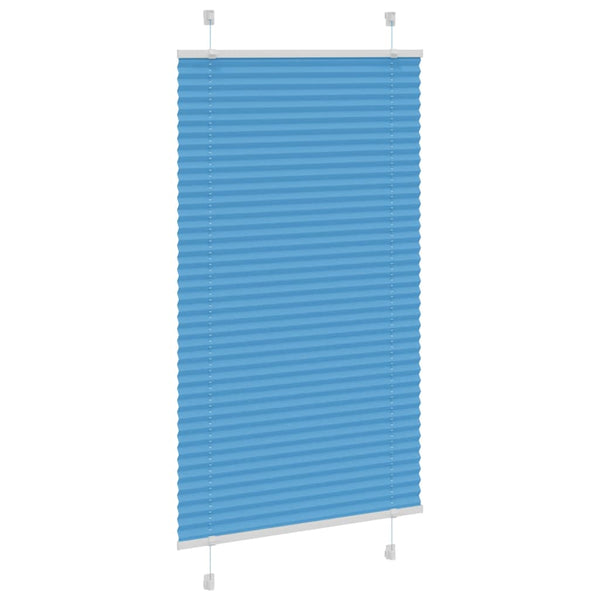 vidaXL Store plissé bleu 75x100 cm Largeur tissu 74,4 cm Polyester