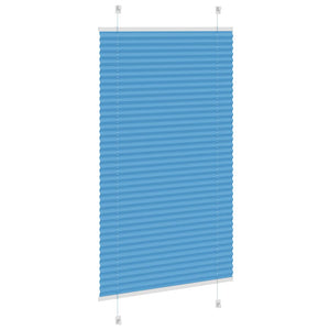 vidaXL Store plissé bleu 75x100 cm Largeur tissu 74,4 cm Polyester