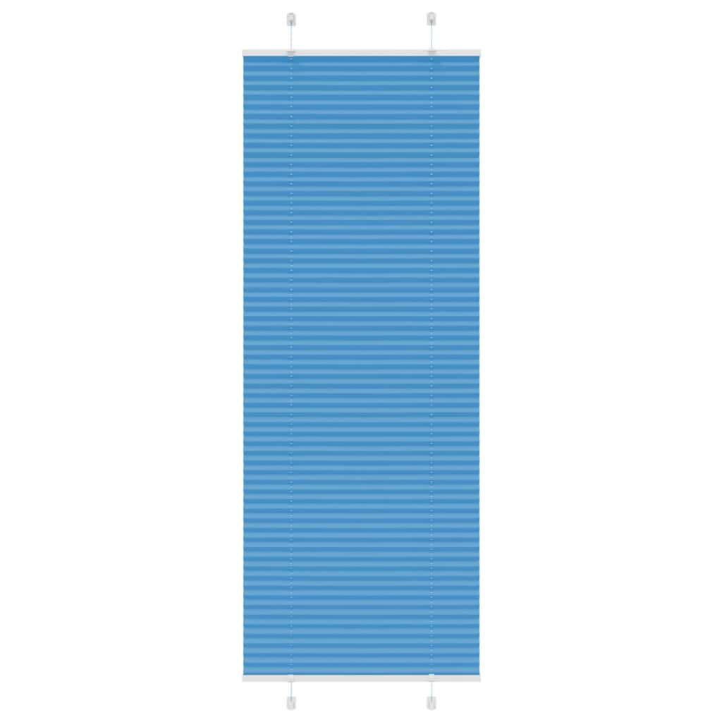 Blaues Plissee Rollo 80x200 cm