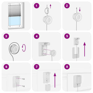 Blaues Plissee 85x200 cm