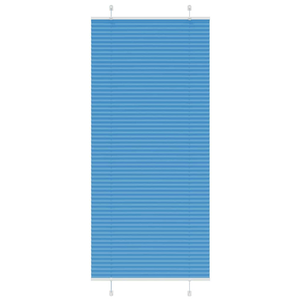 Plissee Blau 95x200 cm Stoffbreite 94,4 cm Polyester