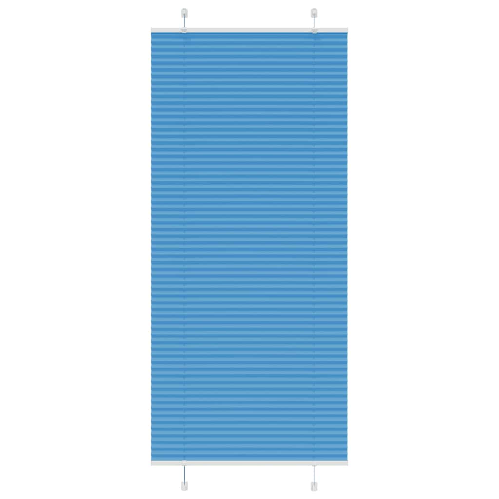 Plissee Blau 95x200 cm Stoffbreite 94,4 cm Polyester