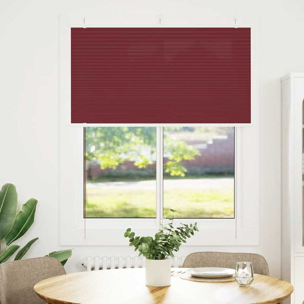 Bordeauxrotes Plissee 105x150 cm