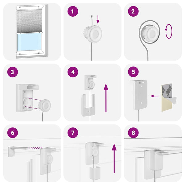 Creme Plissee 40x100 cm