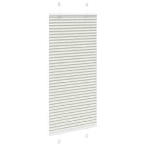 vidaXL Store plissé gris clair 65 x 100 cm Largeur du tissu 64,4 cm Polyester