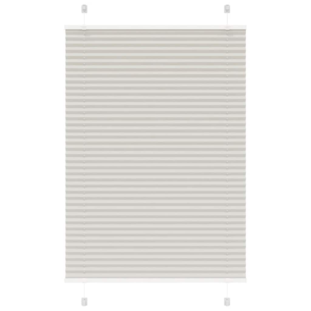 vidaXL Store plissé gris clair 85x100 cm largeur tissu 84,4 cm polyester