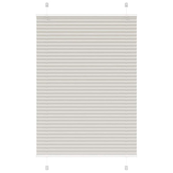 vidaXL Store plissé gris clair 85x100 cm largeur tissu 84,4 cm polyester