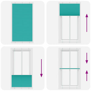 Petrolgrünes Plissee 105x200 cm