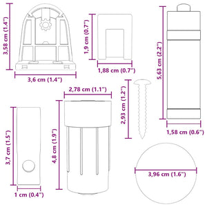 Rollo Beschläge 18 mm - 21-teiliges Set