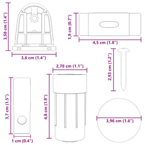 Rollo Beschläge 18mm - 18-teilig