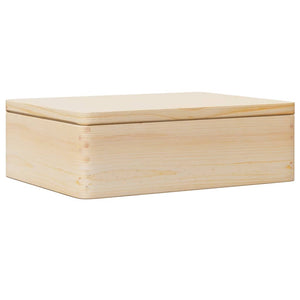 Holzkiste mit Deckel Kiefer 40x30x13 cm