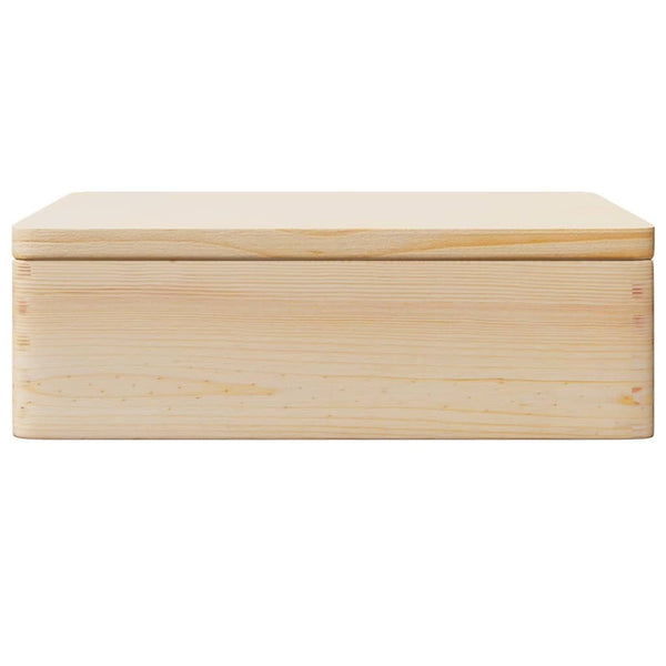Holzkiste mit Deckel Kiefer 40x30x13 cm