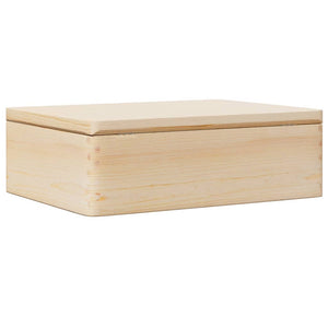 Holzkiste mit Deckel Kiefer 40x30x13 cm