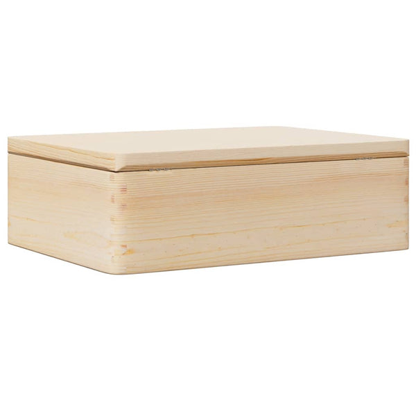 Holzkiste mit Deckel Kiefer 40x30x13 cm