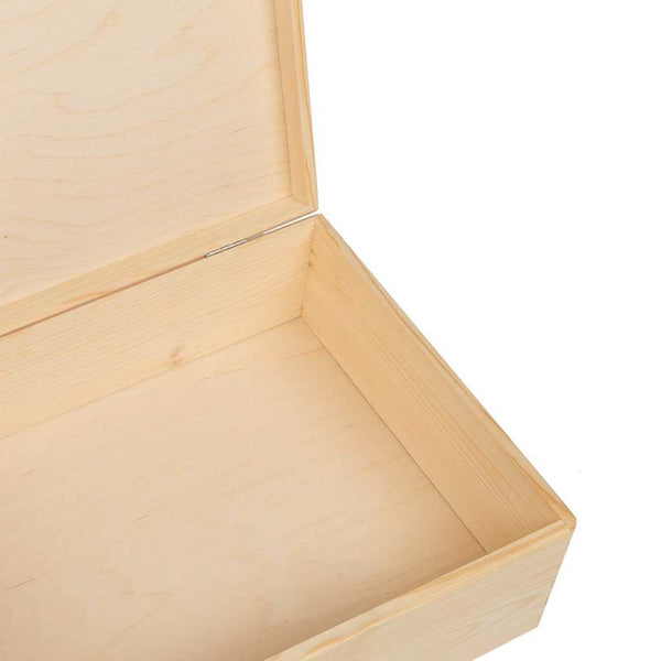 Holzkiste mit Deckel Kiefer 40x30x13 cm