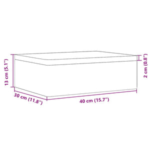 Holzkiste mit Deckel Kiefer 40x30x13 cm