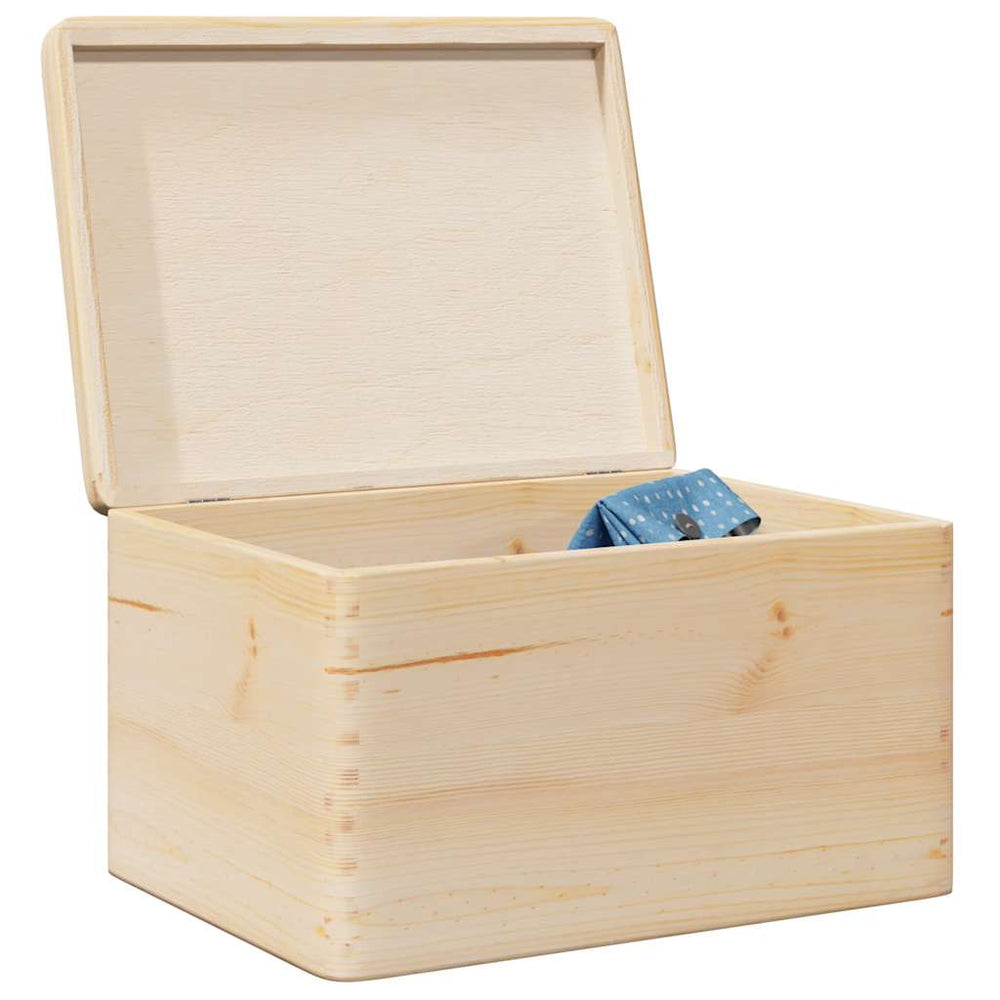 vidaXL Boîte en bois avec couvercle 40x30x23 cm Bois de pin massif