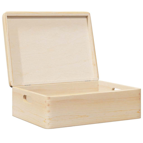 Holzkiste Kiefer mit Deckel 40x30x13 cm