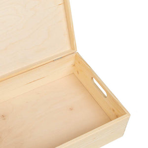Holzkiste Kiefer mit Deckel 40x30x13 cm