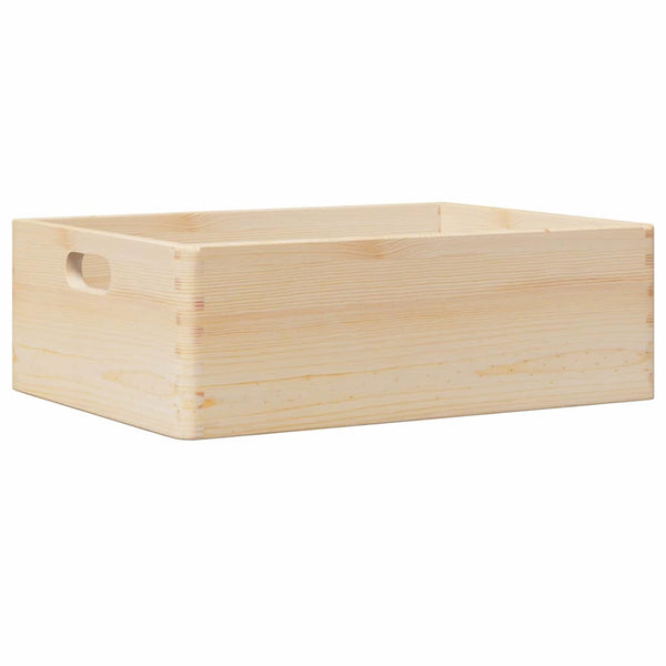 Holzkiste mit Griffen, Kiefer Massivholz 40x30x13 cm