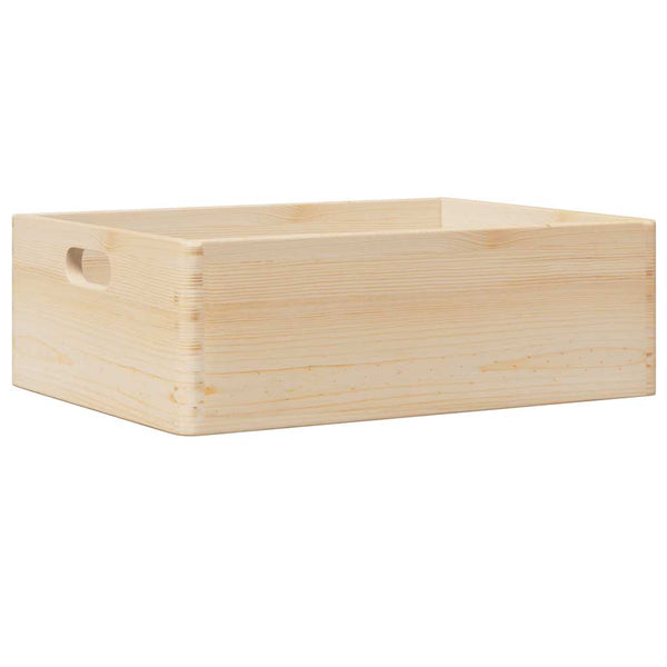 Holzkiste mit Griffen, Kiefer Massivholz 40x30x13 cm