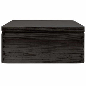 Schwarze Holzkiste mit Deckel 40x30x13 cm