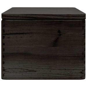Schwarze Holzkiste mit Deckel 40x30x23cm