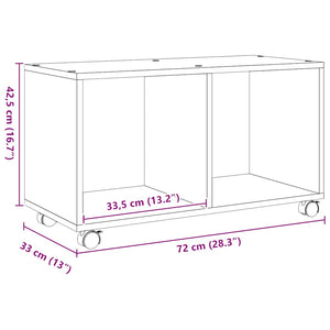 Rollschrank Artisan-Eiche 72x33x42,5cm