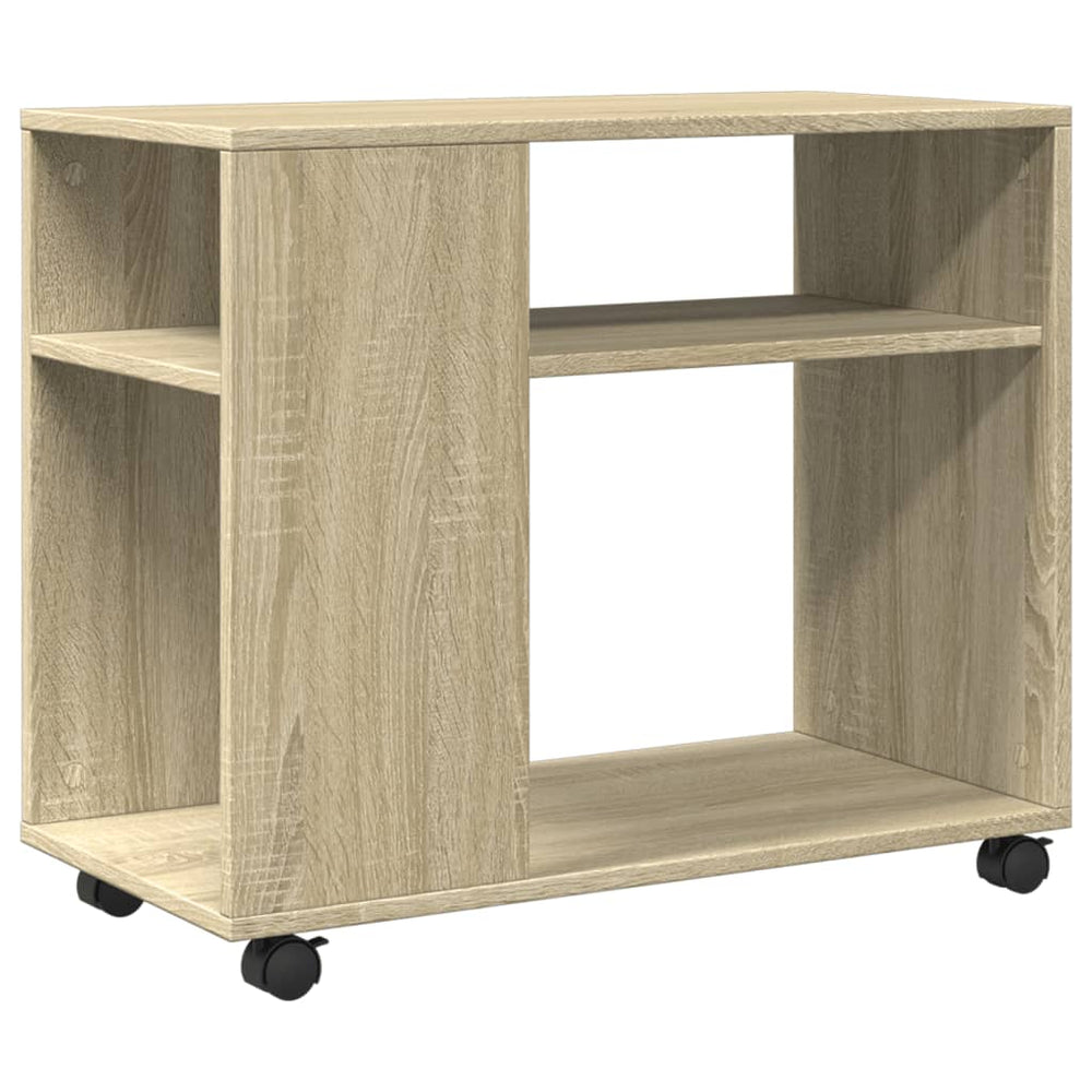 Beistelltisch Sonoma Eiche mit Rollen 70x35x60 cm