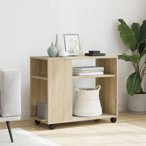 Beistelltisch Sonoma Eiche mit Rollen 70x35x60 cm