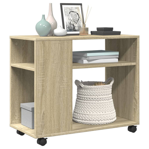 Beistelltisch Sonoma Eiche mit Rollen 70x35x60 cm
