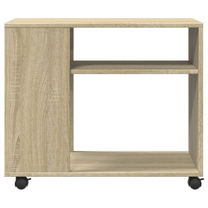 Beistelltisch Sonoma Eiche mit Rollen 70x35x60 cm