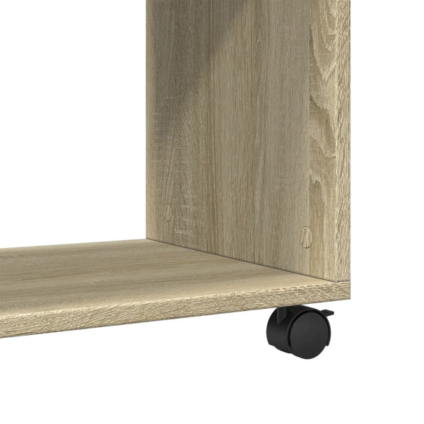 Beistelltisch Sonoma Eiche mit Rollen 70x35x60 cm