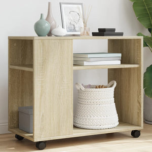 Beistelltisch Sonoma Eiche mit Rollen 70x35x60 cm