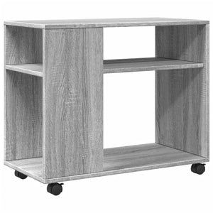 Beistelltisch mit Rollen Grau Sonoma 70x35x60