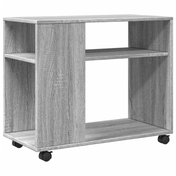 Beistelltisch mit Rollen Grau Sonoma 70x35x60