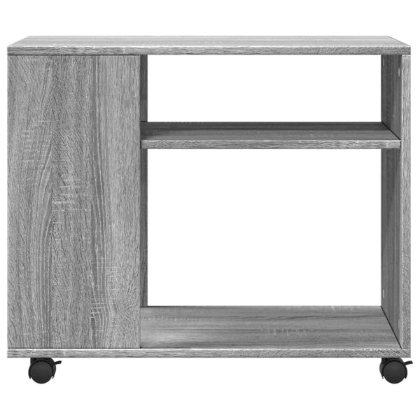 Beistelltisch mit Rollen Grau Sonoma 70x35x60