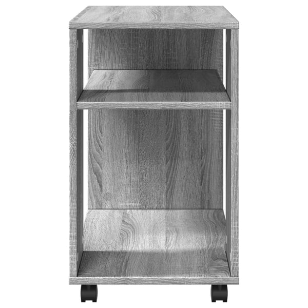Beistelltisch mit Rollen Grau Sonoma 70x35x60