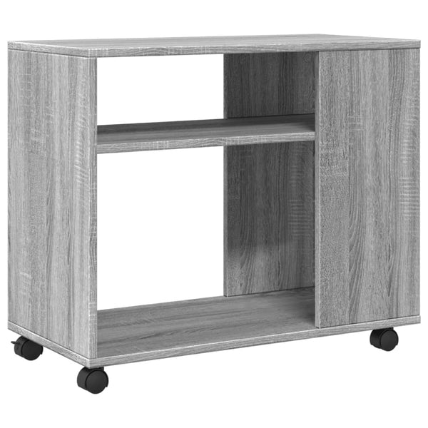 Beistelltisch mit Rollen Grau Sonoma 70x35x60