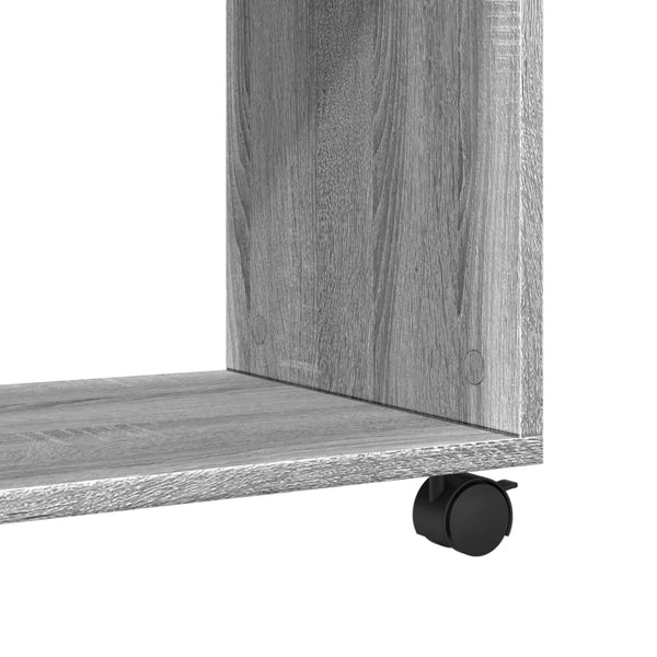 Beistelltisch mit Rollen Grau Sonoma 70x35x60