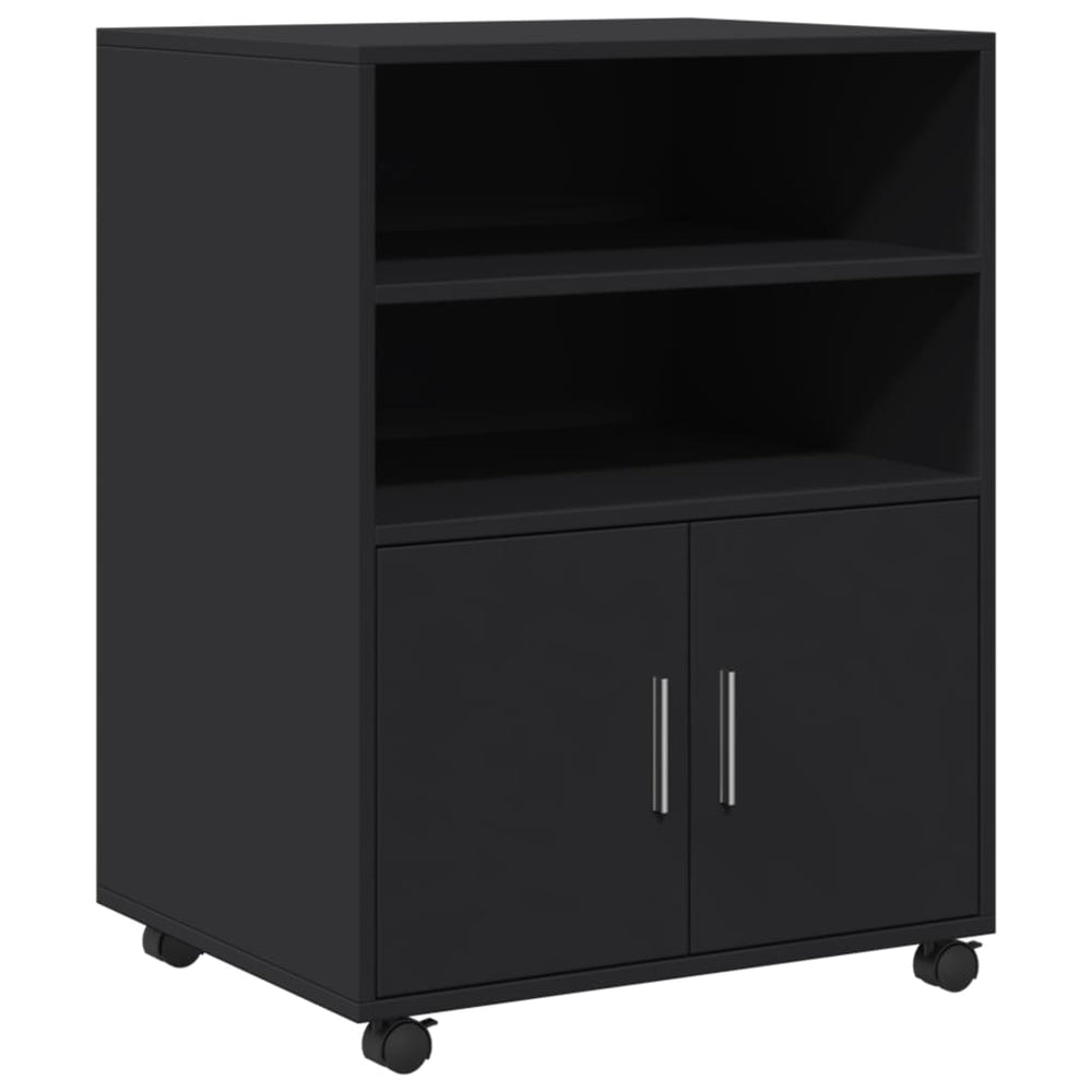 Rollschrank Schwarz 60x48x81 cm