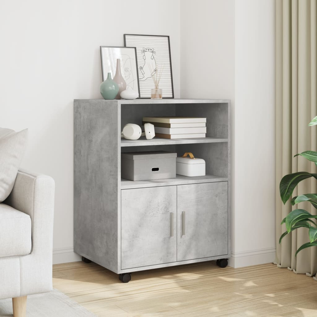 Rollschrank Betongrau 60x48x81 cm