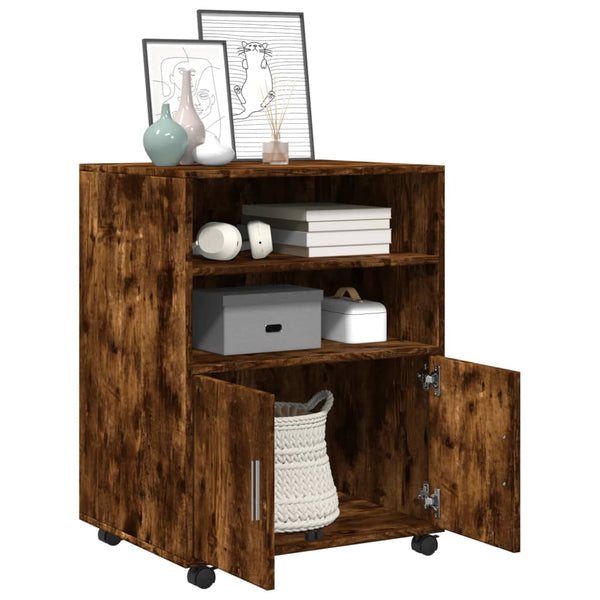 Rollschrank Räuchereiche 60x48x81 cm