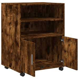 Rollschrank Räuchereiche 60x48x81 cm