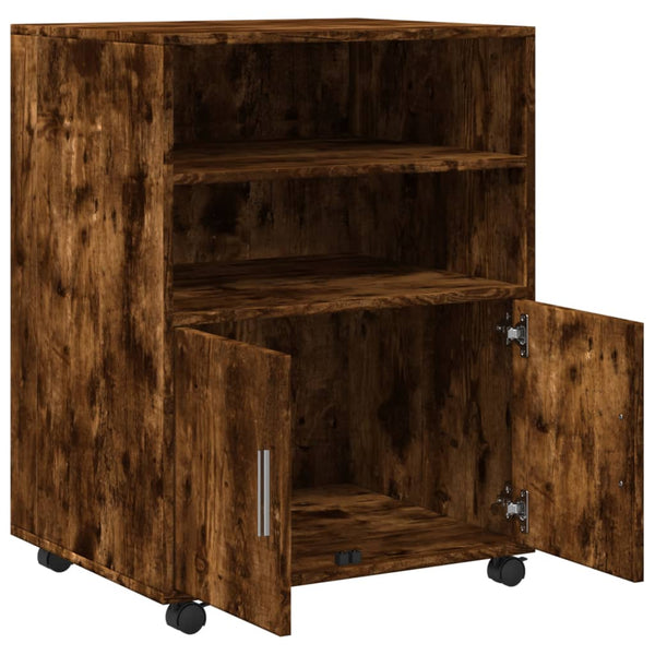 Rollschrank Räuchereiche 60x48x81 cm